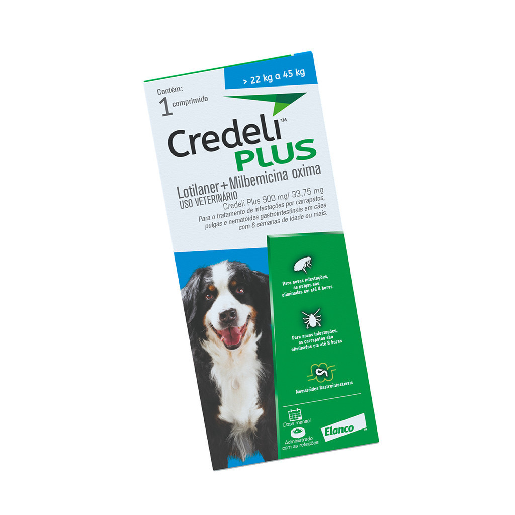 Credeli Plus Elanco para Cães de 22 a 45 kg - 1 Comprimido em Oferta na Shopee