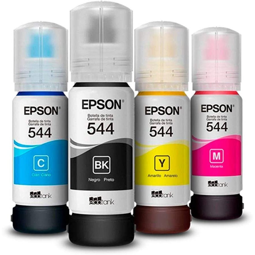 Refil Epson Ecotank (544) Kit Preto + Colorido em Oferta na Shopee