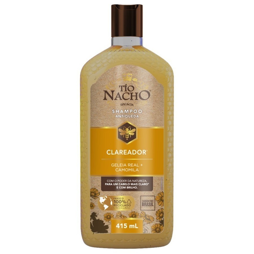 Tio Nacho Shampoo Antiqueda Clareador com Geleia Real + Camomila 415ml 