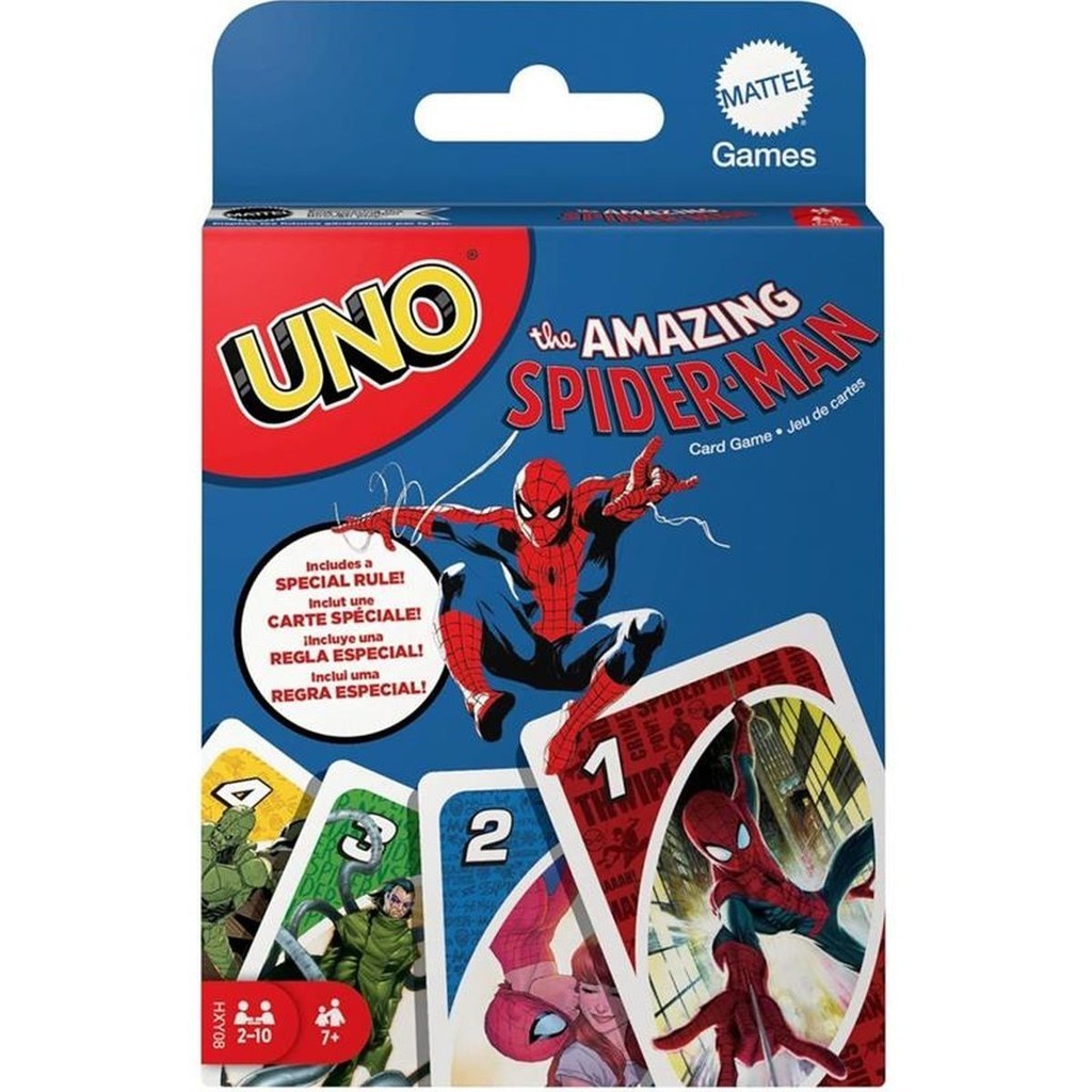 Jogo de cartas Uno Spiderman Mattel 112 cartas
