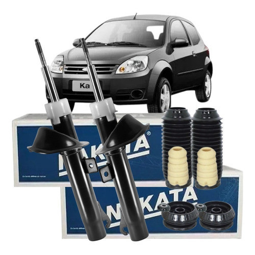 Par de Amortecedor Dianteiro Nakata + Kit Batente Ford Ka 1.0 1.6 2007 Até 2011 em Oferta na Shopee