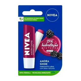 NIVEA PROTETOR LABIAL AMORA SHINE 4,8G em Oferta na Shopee