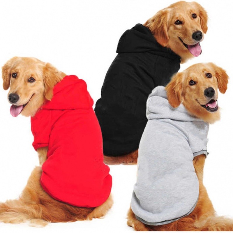 Cão grande Cão de pelúcia Vestuário com capuz de cabelo dourado Husky Labrador Roupa de cachorro grande