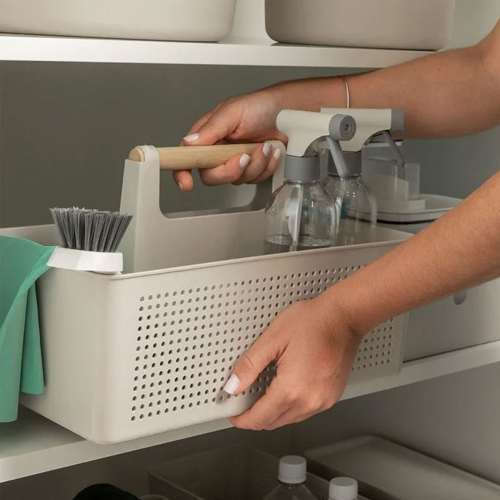 Organizador Multiuso Limpeza Com Alças 8 Litros Flow
