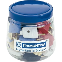 Pino Macho Tramontina 2P 10A/250V Colorido Pote - Embalagem com 42 Unidades