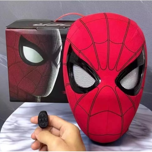 Máscara Cintilante Elétrica Homem Aranha Controle De Anel Olhos Piscantes Podem Brilhar Mágico : Longe De Casa Capacete De Jogo em Oferta na Shopee
