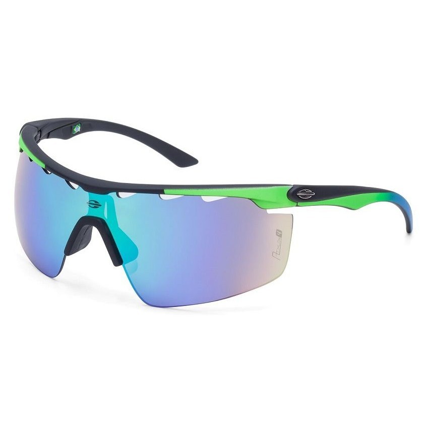 Óculos Solar Mormaii Athlon 4 M0042aad85 Preto Lente Cinza Flash Verde