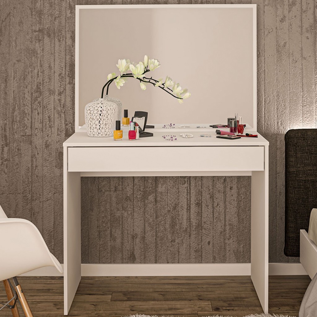 Penteadeira Virgínia 1 Gaveta Branco - Politorno - Home & Living