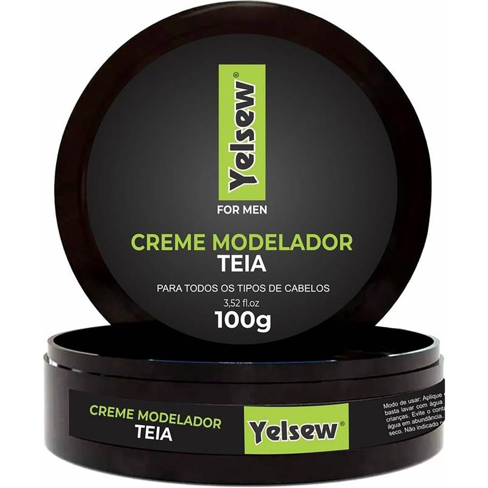 Pomada Creme ModeladoraTeia Yelsew 100G em Oferta na Shopee