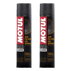 KIT MOTUL MC CARE A2 AIR FILTER OIL SPRAY 400ML 2 UNIDADES