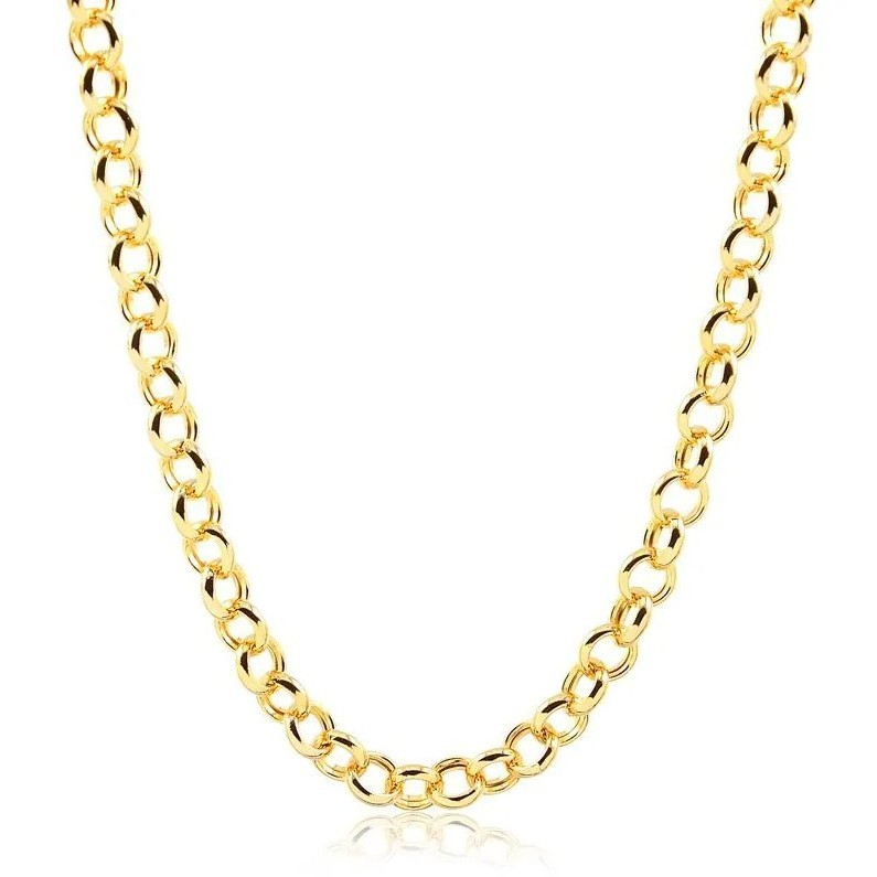 Corrente ouro 18k elo portugûes 45cm 4mm