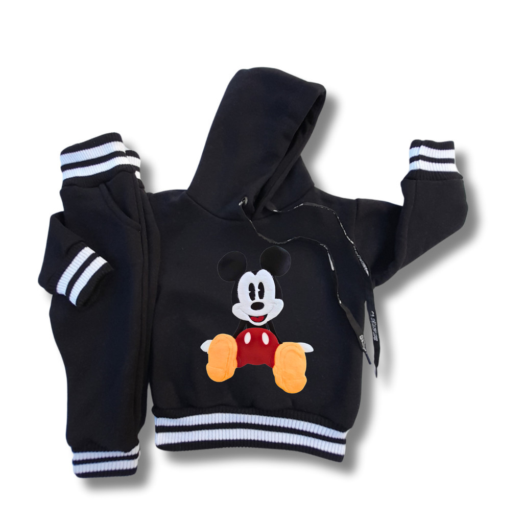 Conjunto Roupa Infantil Moletom Capuz Menino Frio