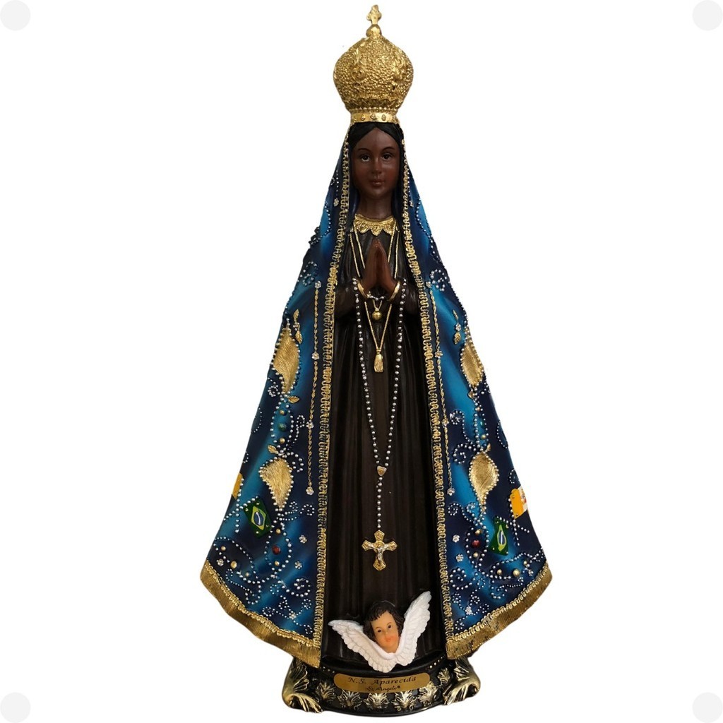 Imagem Nossa Senhora Aparecida 30cm Resina DI ANGELO