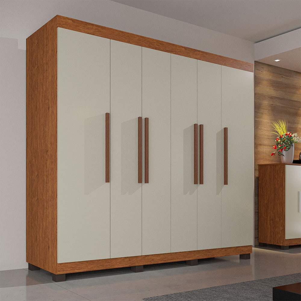 Guarda Roupa Casal Londres 6 Portas 4 Gavetas Imop