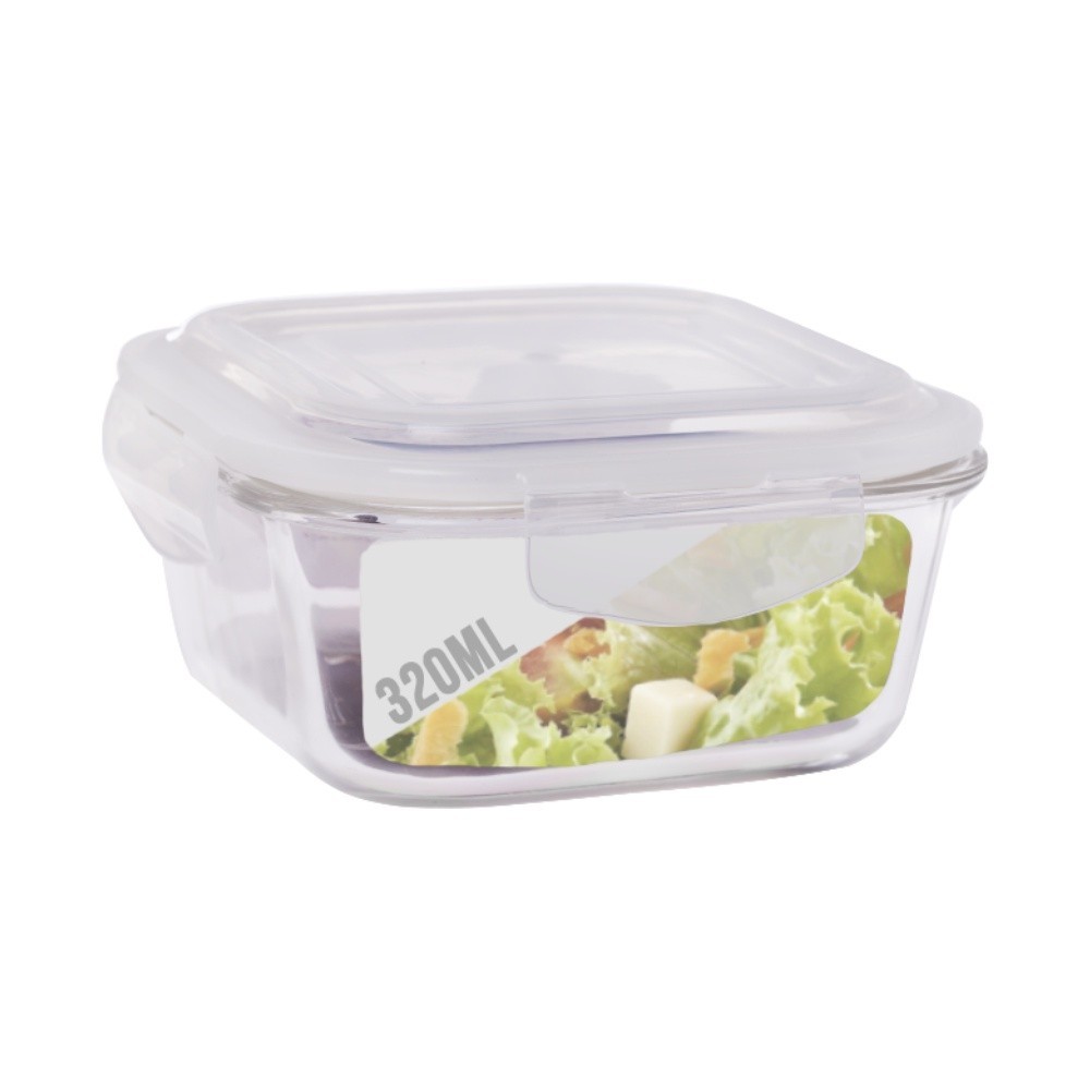 Pote Vidro 320ml 4 Travas Hermética Quadrado Papinha em Oferta na Shopee