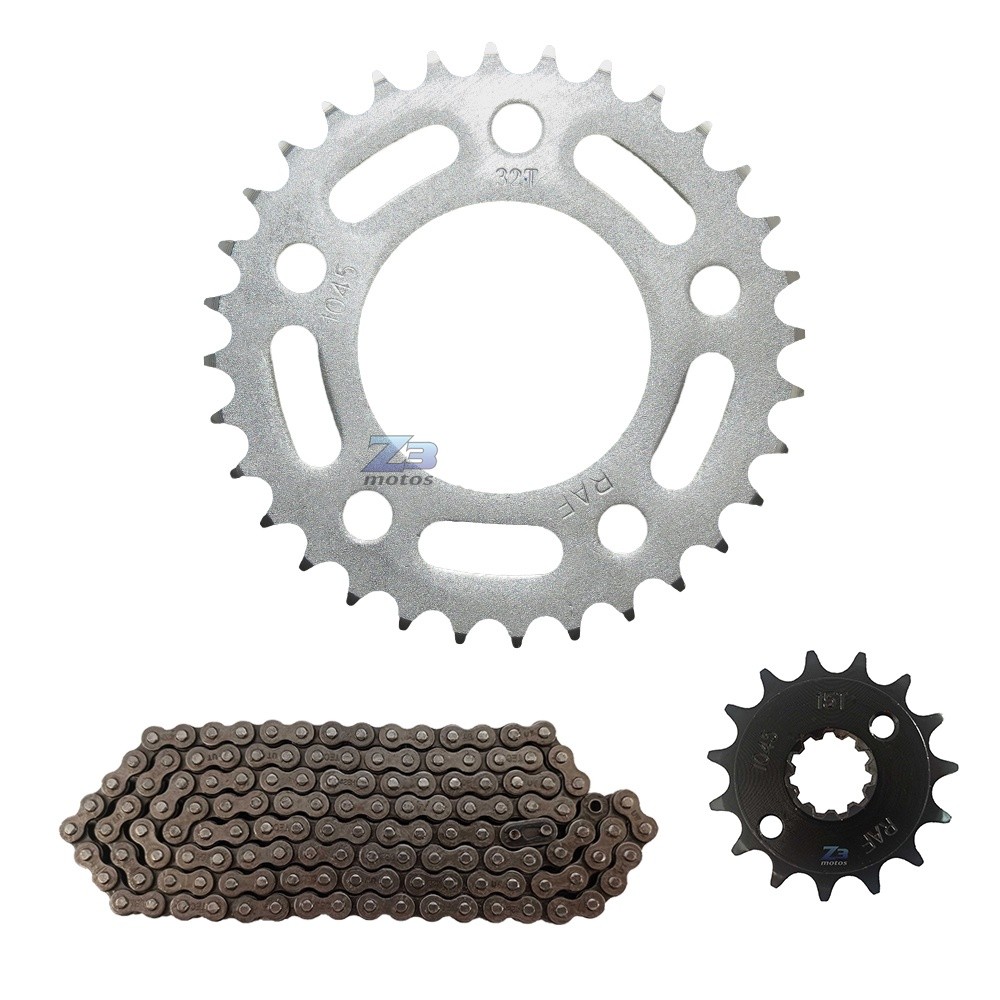 Kit Relacao Cb300 Corrente Fina Coroa 32 Pinhao 15