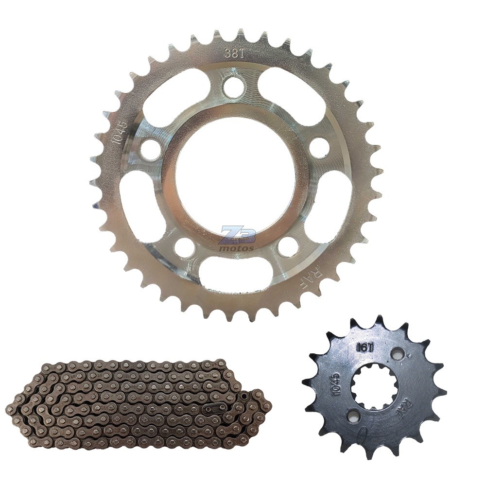 Kit Relacao Cbx 250 Twister Coroa 38 Pinhao 16 Corrente Fina