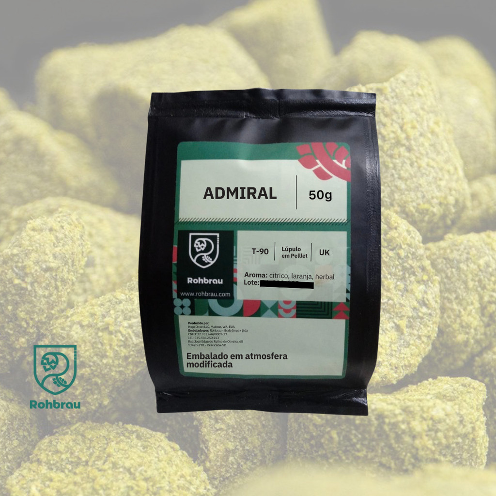 Lúpulo Admiral em Pellet T90 - 50g Emb. Atmosfera Modificada