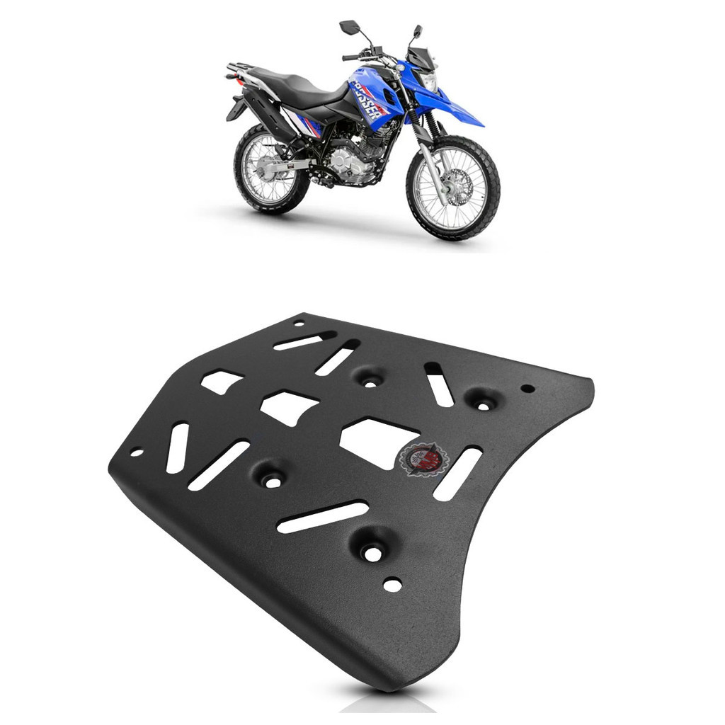 Kit Suporte Bagageiro XTZ 150 Crosser 2014 2015 2016 2017 2018 2019 2020 Preto 9 Peças