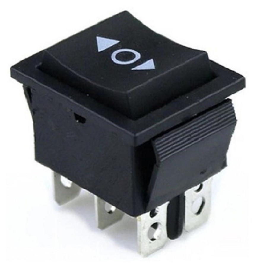Kit 10x Chave Gangorra Pulsante - 6 Pinos 3 Posição 16a - Reset - Retorno por mola