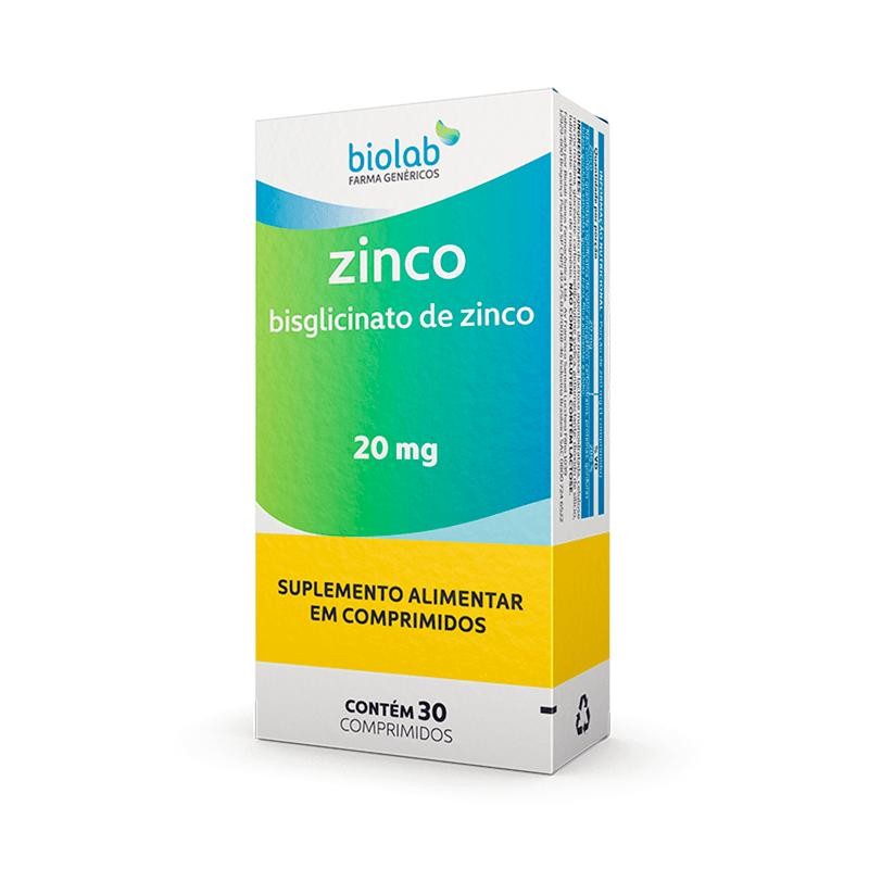 Zinco 20mg 30 Comprimidos - Biolab em Oferta na Shopee
