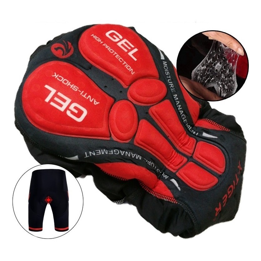 Bermuda M Short Ciclismo Bike Forro Gel 5d Italiano X-tiger
