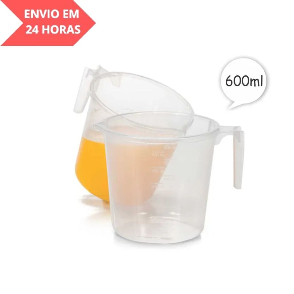 Jarra Graduada 600Ml  Medidora Transparente