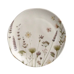 Conjunto com 6 Pratos de Sobremesa Orgânico Lavanda Ø19,5cm
