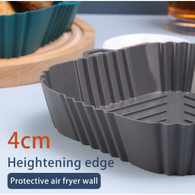 Forma De Silicone Air fryer Antiaderente Cesto Silicone Fritadeira Elétrica Quadrado — imagem 2 de 2