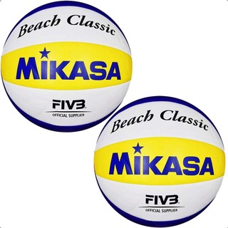 Kit 2 Bolas Volei de Praia Mikasa Oficial BV552C