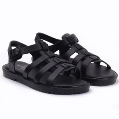 Sandália Papete Infantil Feminina Drops Fisherman Kids WorldColors - Preto