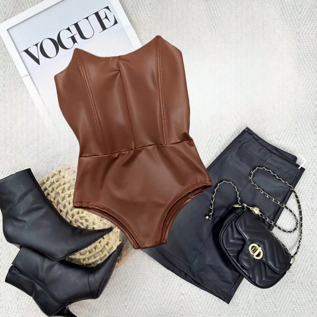 Body Feminino Corset Morcego Tomara Que Caia Com Bojo Cirre Corselet em Oferta na Shopee