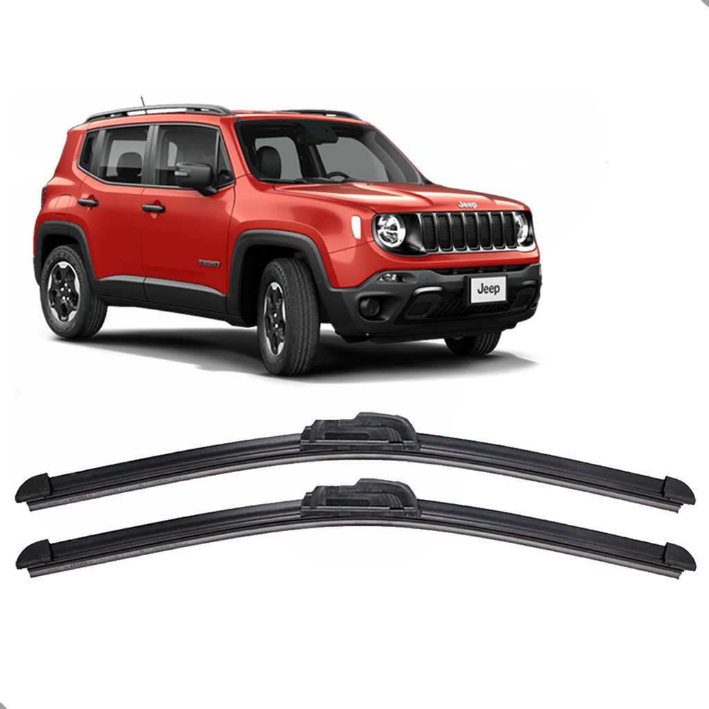 Par De Palheta Limpadora De Para-brisa Dianteiro Jeep Renegade 2016 à 2019 Gancho Chuva em Oferta na Shopee