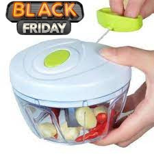 Processador manual de alimentos (Modelo Grande) 3 lâminas Picador Triturador e cortador de temperos em Oferta na Shopee