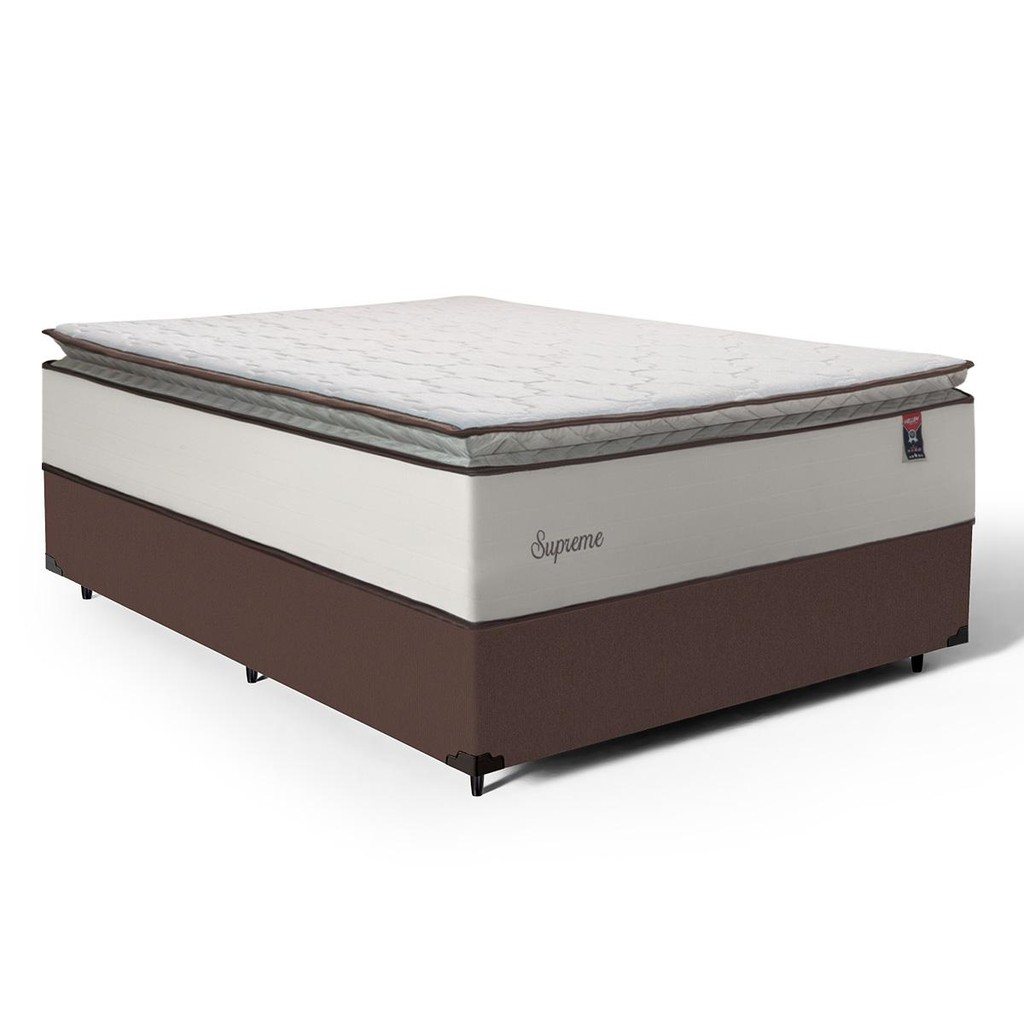 Detalhes do Cama Box com Colchão de Molas Ensacadas Pillow Top Supreme Lux Casal 138cm