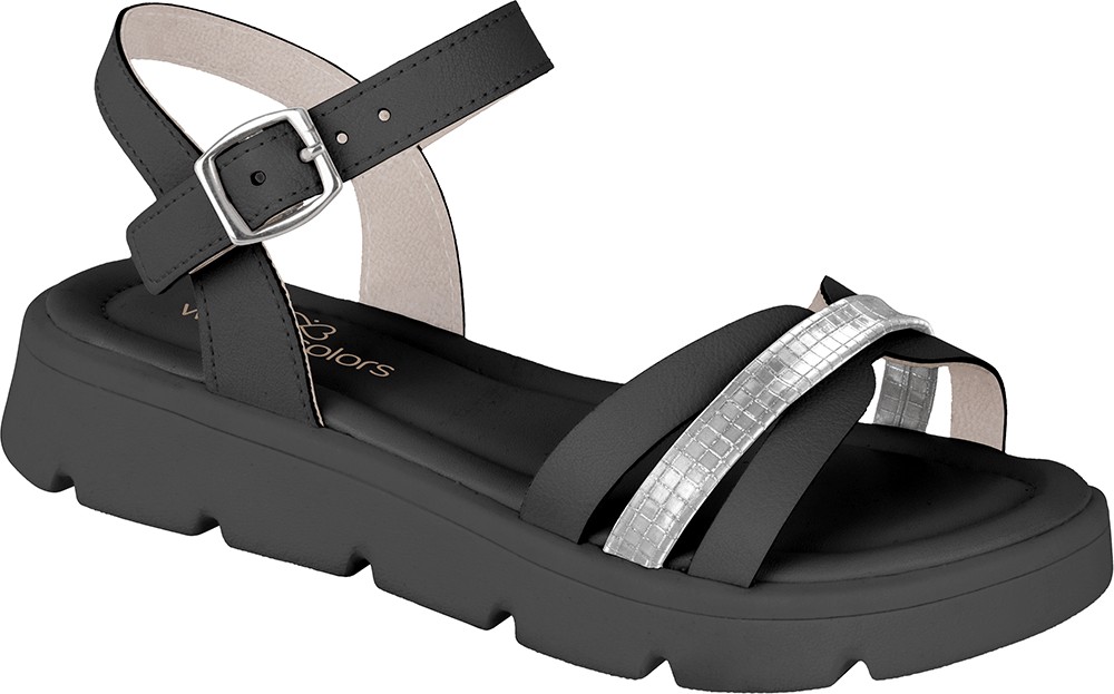 Sandália Infantil Feminina Aurora Worldcolors - Preto em Oferta na Shopee