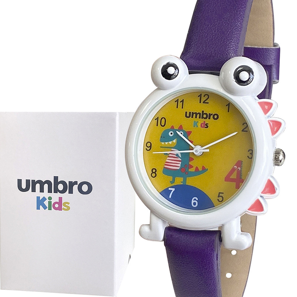 Relógio Umbro Infantil Branco Personagem Diversão Criança