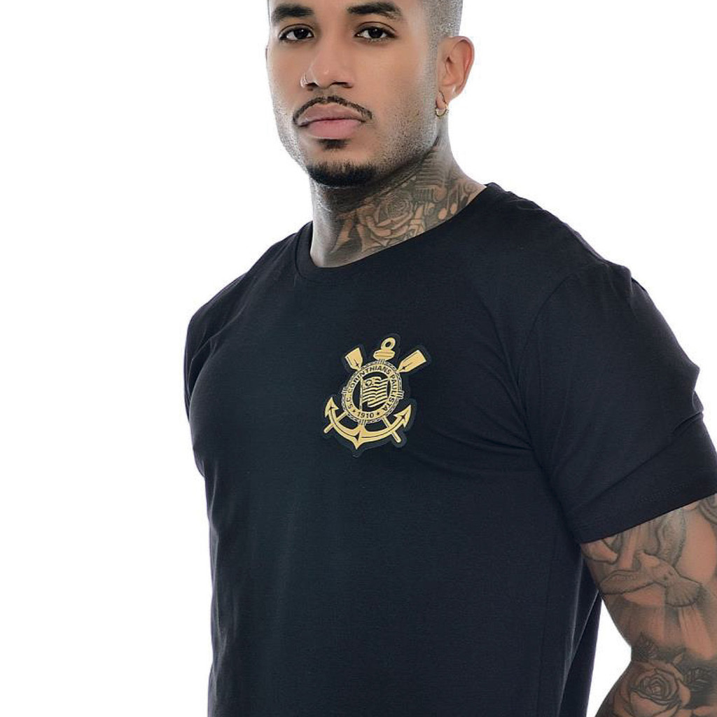 Camisa Corinthians Basic Ouro Masculina Oficial em Oferta na Shopee