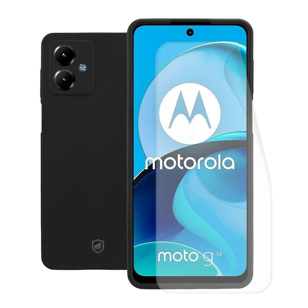 Kit Capa Silicon Veloz e Película Hydrogel HD para Motorola Moto G14 - Gshield - Mobile & Gadgets