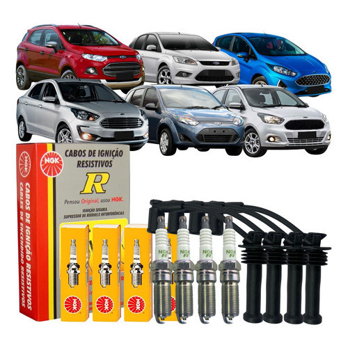 Jogo Cabos Velas Ecosport Fiesta Focus Ka 1.5 1.6 Flex em Oferta na Shopee