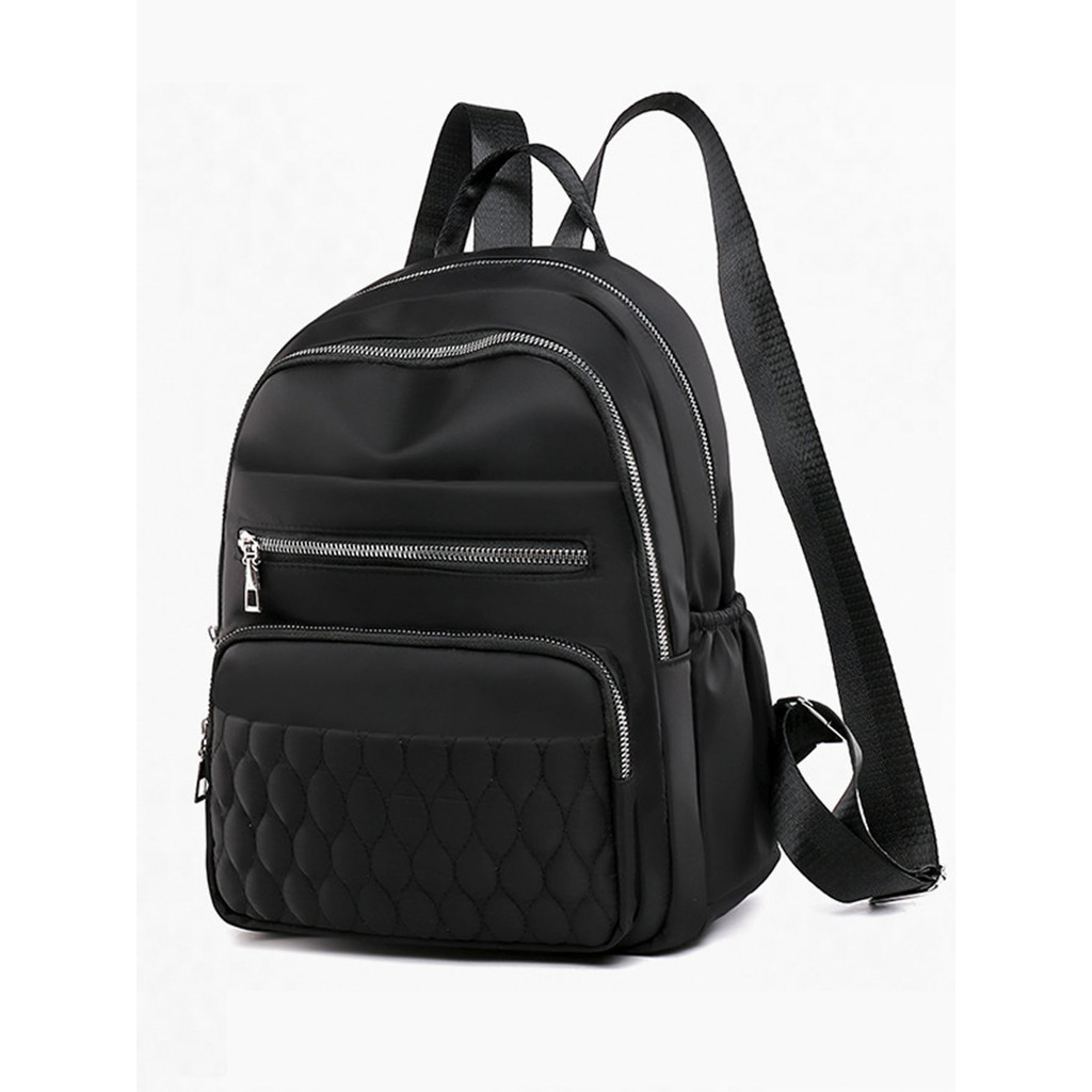 mochila de tecido Oxford simples, leve, impermeável, multifuncional, para estudantes