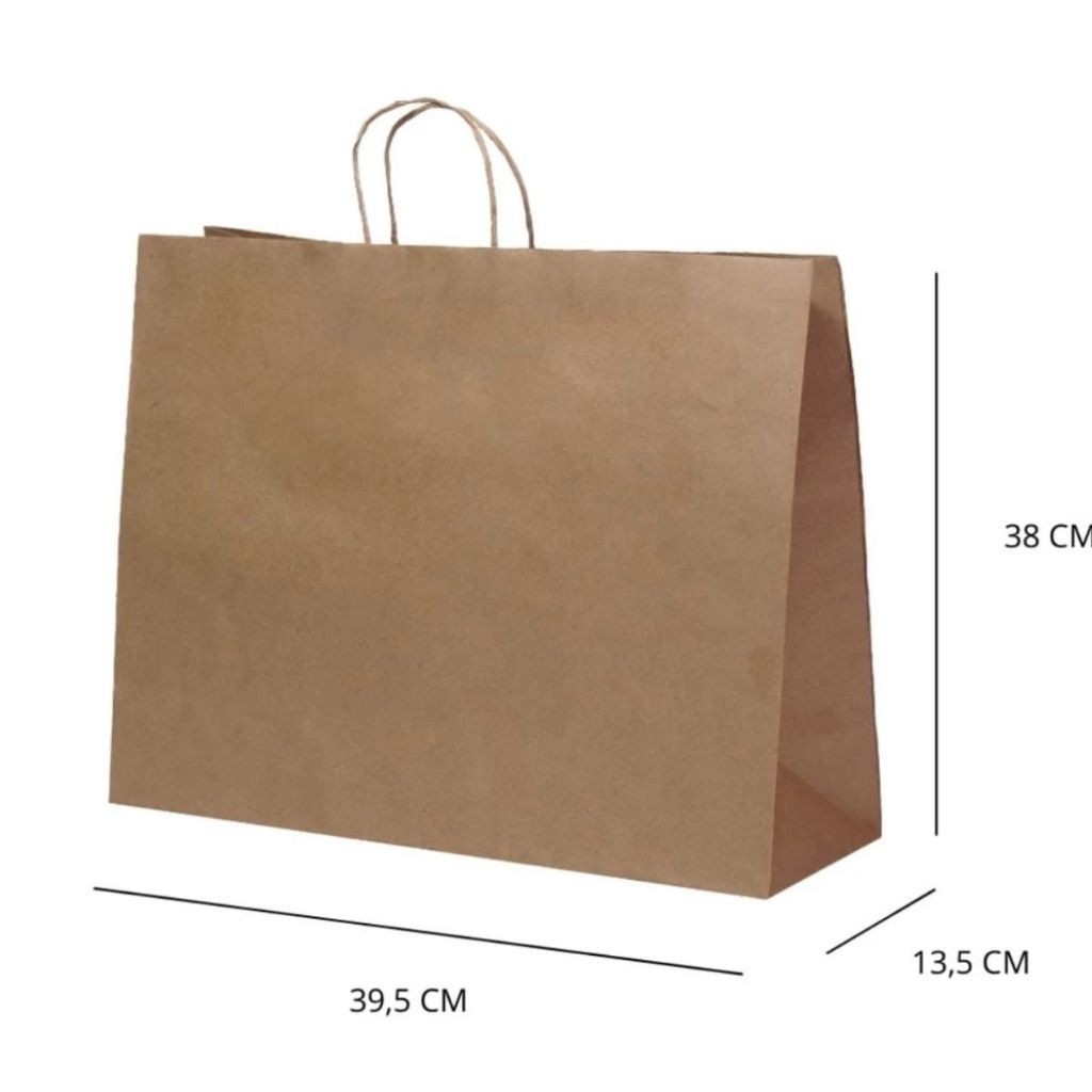 10~50 SACOLA KRAFT  39,5 X 13,5 X 38 (LC) - REF:0145 em Oferta na Shopee