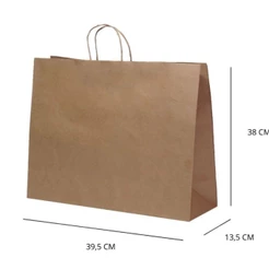 10~50 SACOLA KRAFT 39,5 X 13,5 X 38 (LC) - REF:0145(CHOCO)