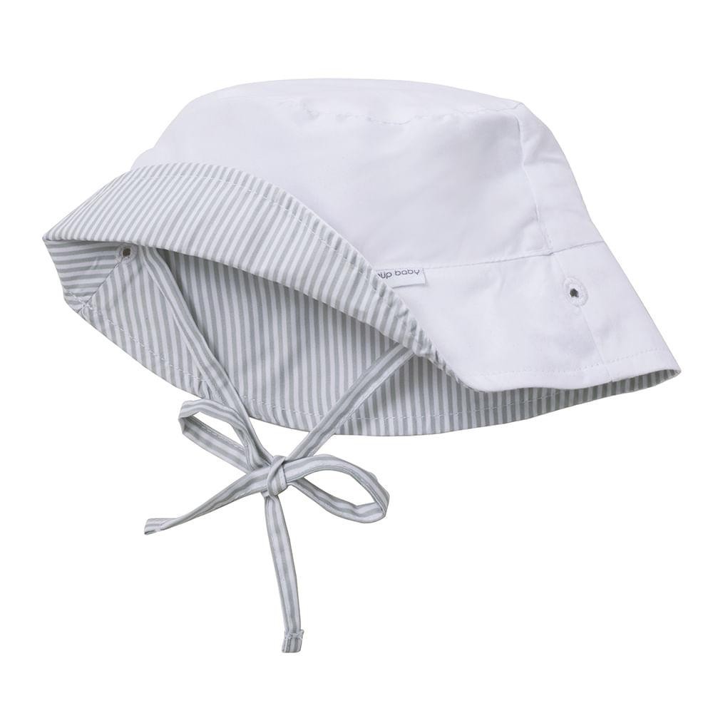 Chapéu Dupla Face FPS 50+ Branco / Listrado Büp Baby G (2 - 4 Anos) em Oferta na Shopee