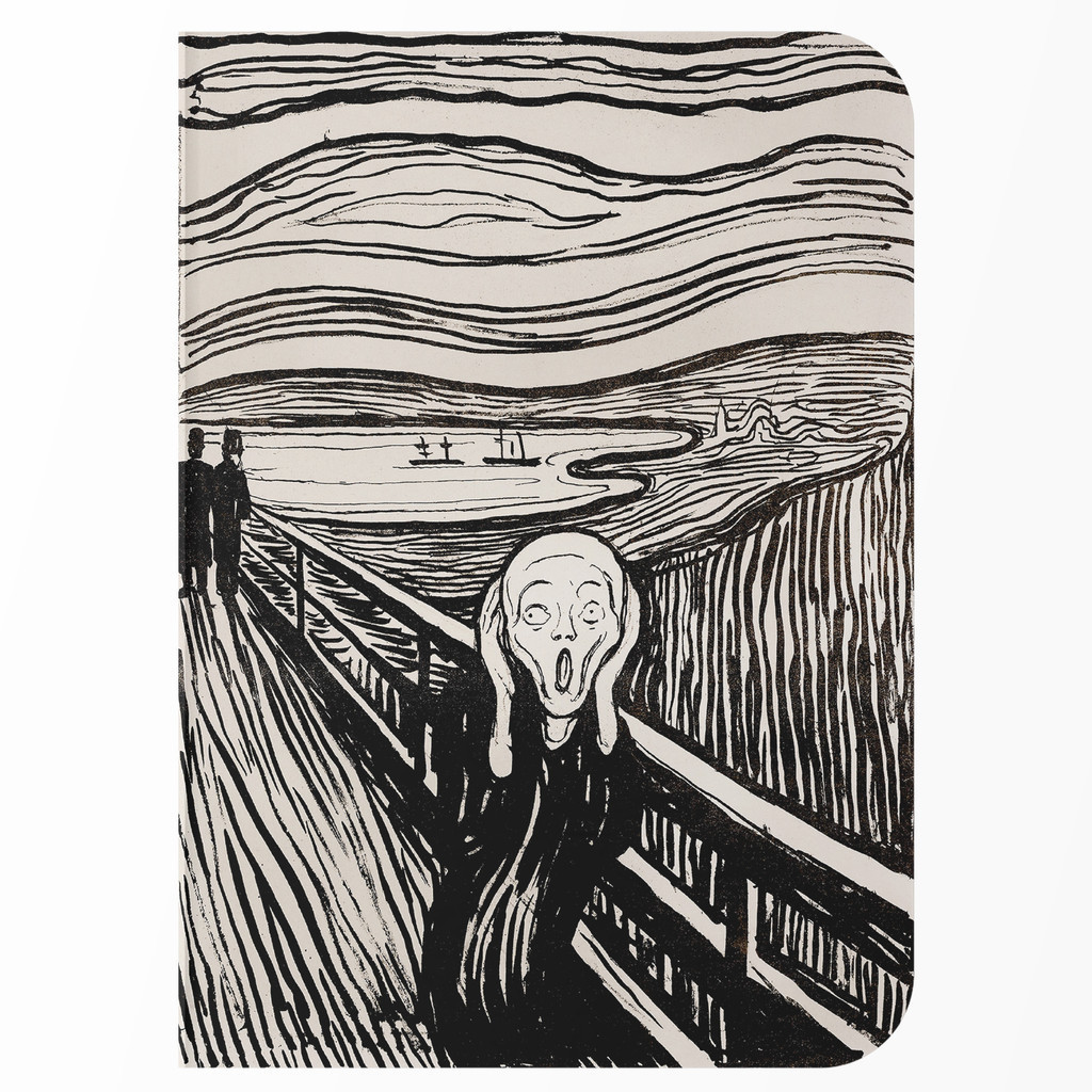 Caderno sem Pauta A5 40 Folhas Capa Flexível Papel Avena 80g - "O Grito" Edvard Munch