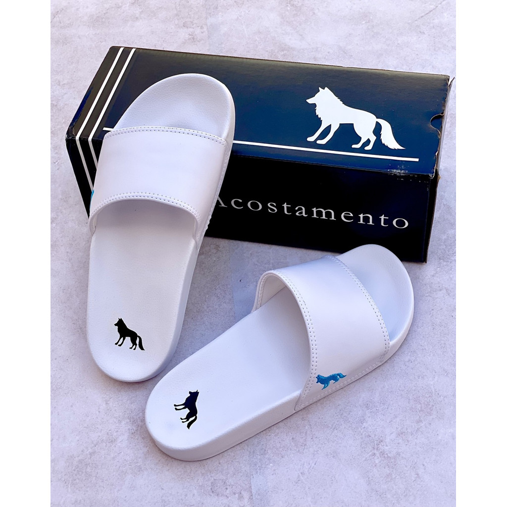 Chinelo Masc Slide Acostamento - Branco Ref.320229055