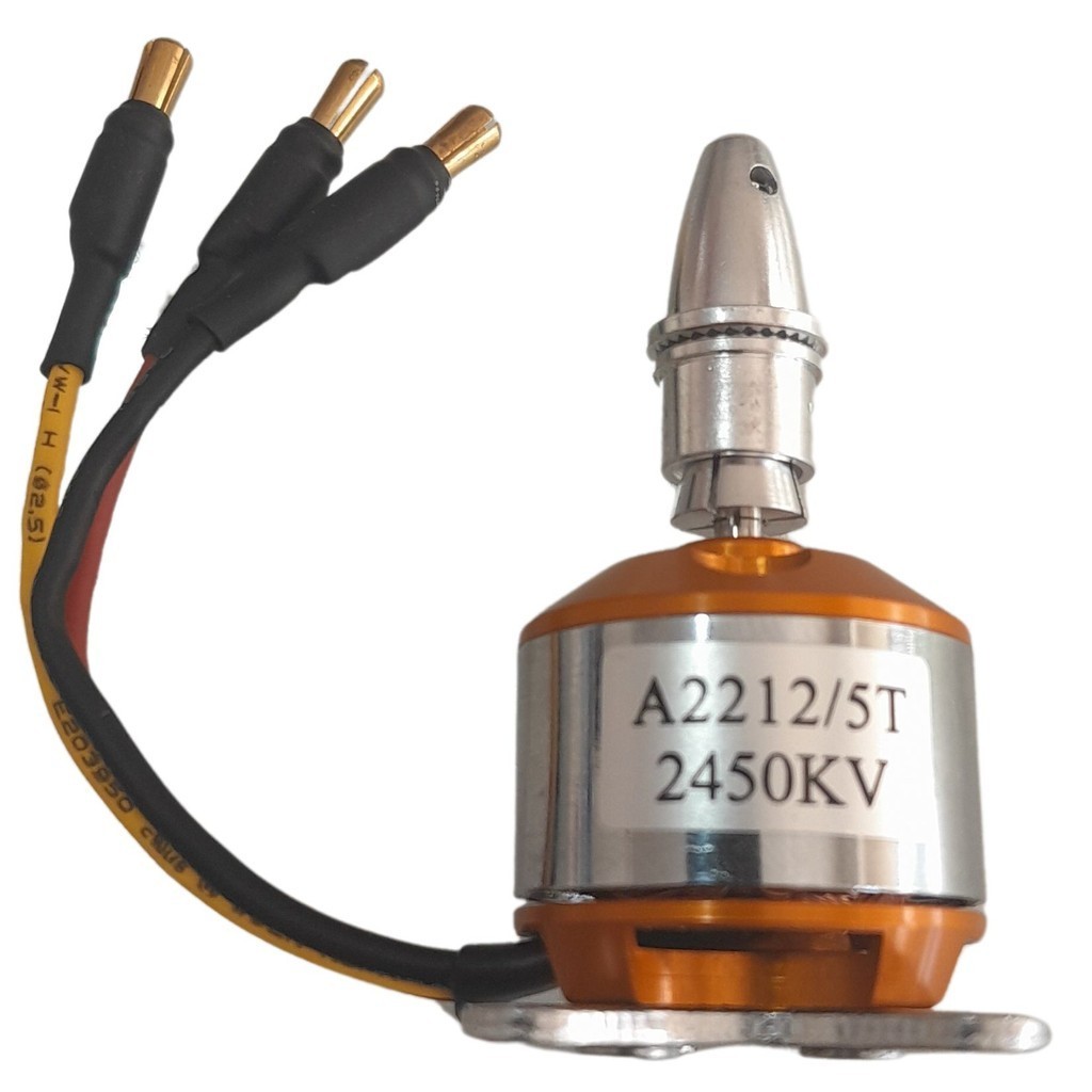 Motor Brushless A2212 2450kv Com montante spinner e plugs soldados asa zagi jatos