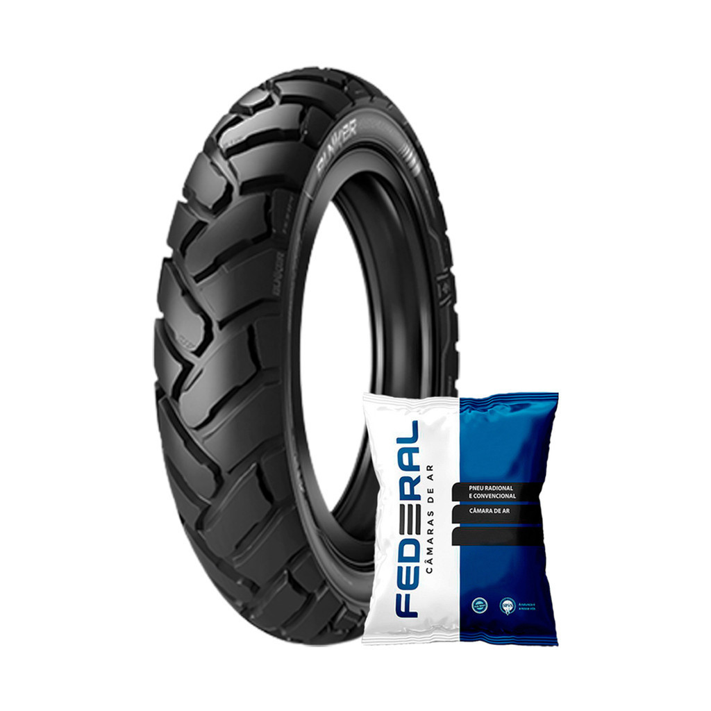 Kit Pneu Ira Bunker 90/90-19 + Câmara de Ar Lander/ Bros em Oferta na Shopee