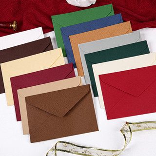 5 Pcs Retro Puro Linho Colorido Envelopes De Papel Texturizado Multicolor Envelope Clássico De Cabeça De Carta em Oferta na Shopee