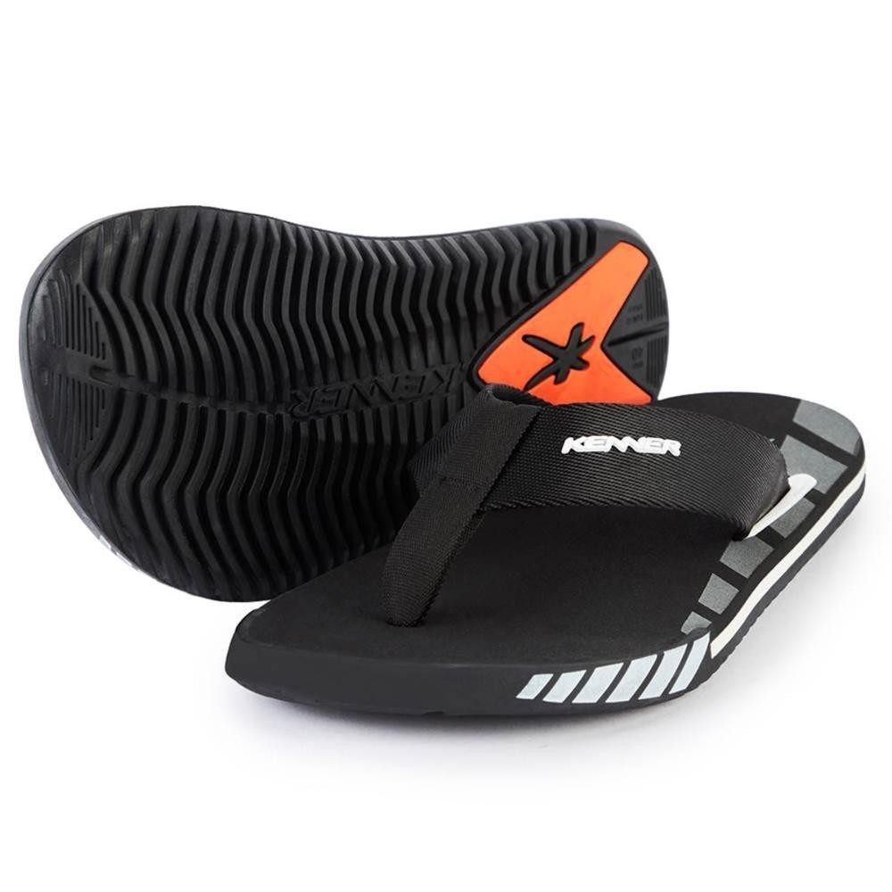 Chinelo Kenner Kick S Up Masculino - Preto e Branco em Oferta na Shopee